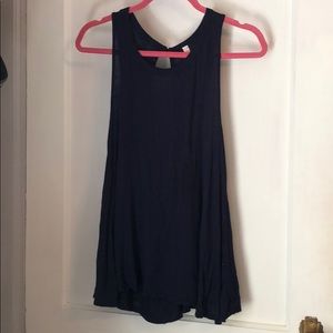 Navy Open Back Tank